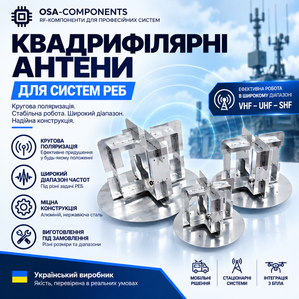 Квадрифилярные антенны для РЭБ станций АН03 фото