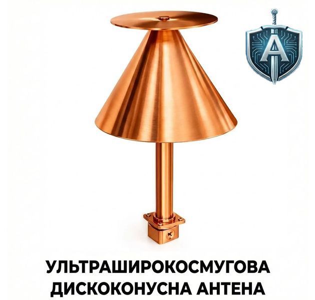 Ультраширокосмугова дискоконусна антена АП-04 фото